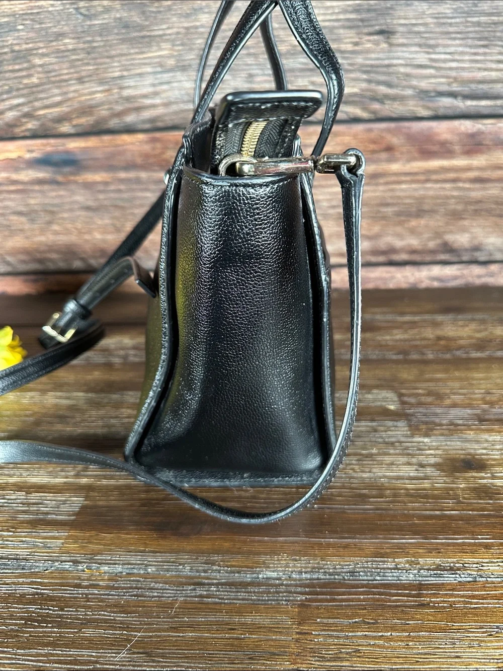 kate spade Black Leather Crossbody Satchel